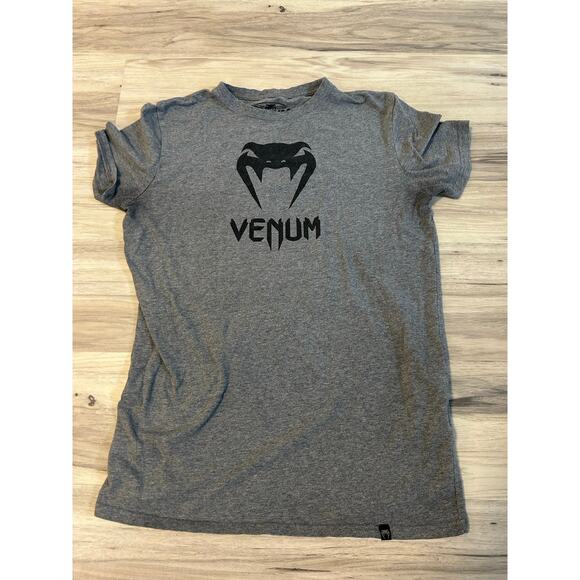 Men’s Medium Venum Logo Tee Heather Gray Graphic T-Shirt - Picture 1 of 4